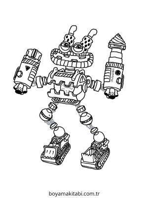 Canavar boyama sayfası – sanatsal çalışma, çocuklar için