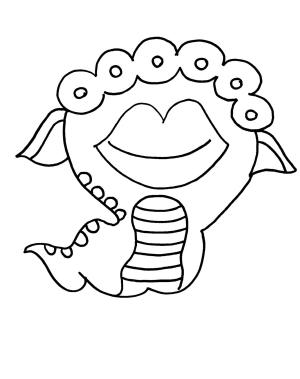 Canavar boyama sayfası,  coloring page, Gözler Canavar, 