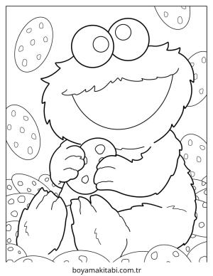 Canavar boyama sayfası – çocuk aktivitesi, PDF indir