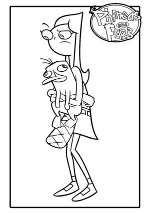 Candace boyama sayfası,  coloring page, Kızgın Candace Perry’ye Sarılma, 