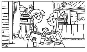 Candace boyama sayfası,  coloring page, Jeremy ve Candace Okuma Kitabı, 