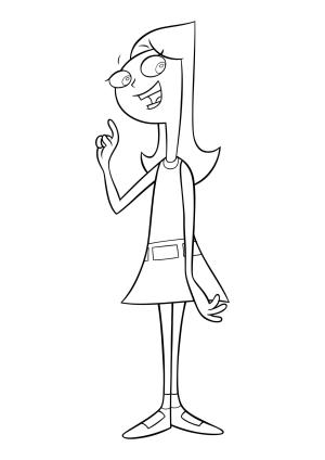 Candace boyama sayfası,  coloring page, Utangaç Candace, 