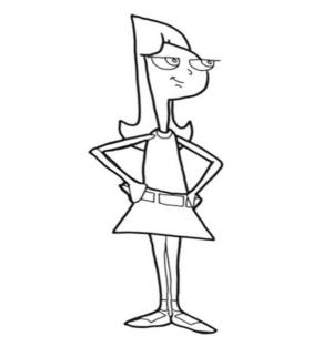 Candace boyama sayfası,  coloring page, Candace Gülümseyerek, 