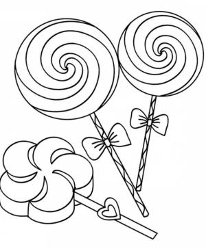 Şeker boyama sayfası,  coloring page, Üç şeker, 