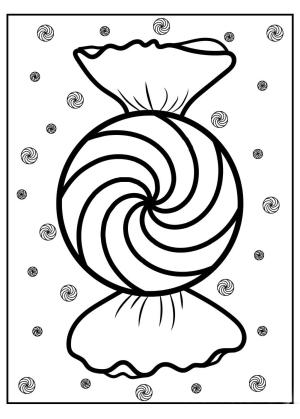 Şeker boyama sayfası,  coloring page, Büyük şeker, 