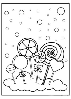 Şeker boyama sayfası,  coloring page, Altı Tatlı, 