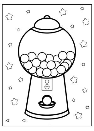 Şeker boyama sayfası,  coloring page, Şeker ve Yıldız, 