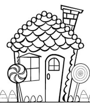 Şeker boyama sayfası,  coloring page, Şeker Evi, 