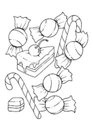 Şeker boyama sayfası,  coloring page, Cadılar Bayramı tatlıları, 