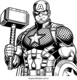 Captain America Boyama