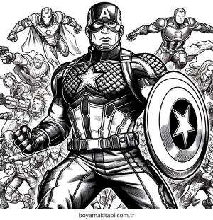 Captain America Boyama