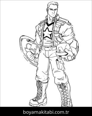 Captain America boyama sayfası – boyama çalışması, yaratıcılığı geliştirir