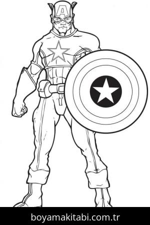 Captain America boyama sayfası – ücretsiz yazdır, boyama etkinliği