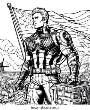 Captain America Boyama