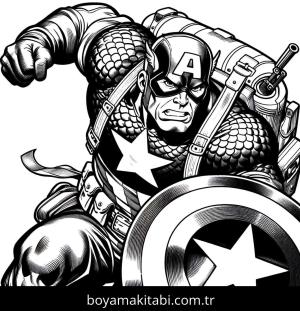 Captain America boyama sayfası,  coloring page, , 