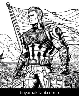 Captain America boyama sayfası,  coloring page, , 