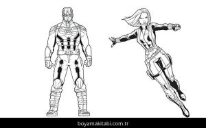 Captain America boyama sayfası – okul öncesi, evde etkinlik