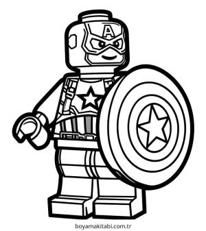 Captain America boyama sayfası – çocuk aktivitesi, PDF indir