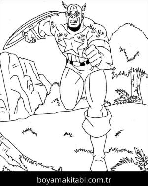 Captain America Boyama