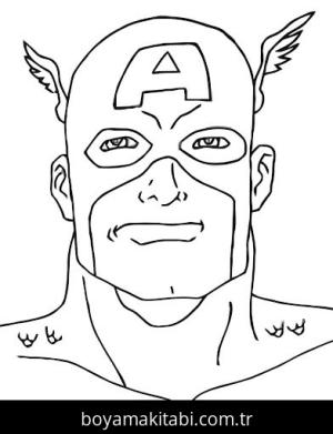 Captain America boyama sayfası – boyama çalışması, yaratıcılığı geliştirir