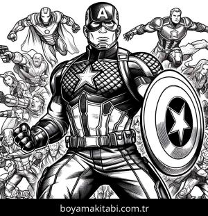 Captain America boyama sayfası,  coloring page, , 