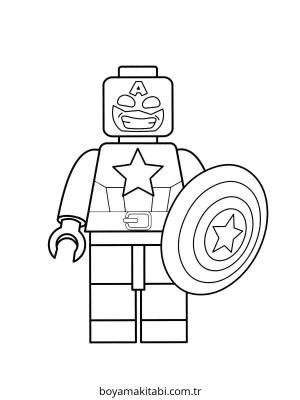 Captain America boyama sayfası – sanatsal çalışma, çocuklar için