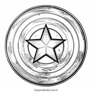 Captain America boyama sayfası – okul öncesi, evde etkinlik