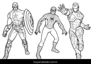 Captain America boyama sayfası – boyama etkinliği, çocuk aktivitesi