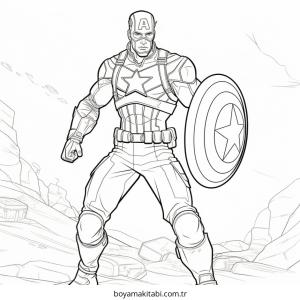 Captain America boyama sayfası – ücretsiz yazdır, boyama etkinliği