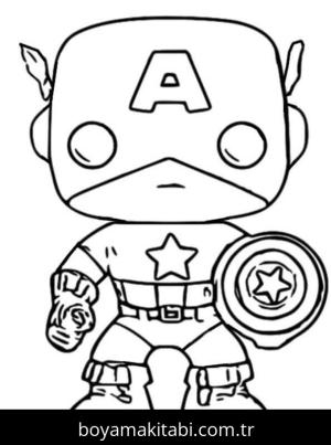 Captain America boyama sayfası – yaratıcılık, eğlenceli etkinlik