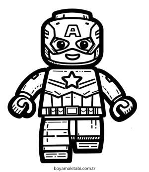 Captain America boyama sayfası – keyifli zaman, renkli çizimler