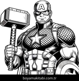 Captain America boyama sayfası,  coloring page, , 
