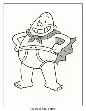 Captain Underpants boyama sayfası – okul öncesi, evde etkinlik