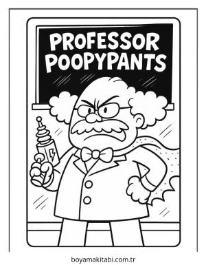 Captain Underpants boyama sayfası – renkli çizimler, okul öncesi