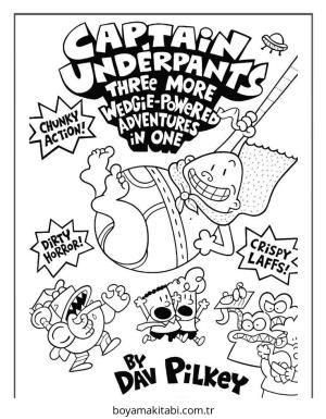 Captain Underpants boyama sayfası – evde etkinlik, ücretsiz yazdır