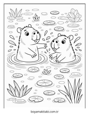 Capybara Boyama Sayfaları