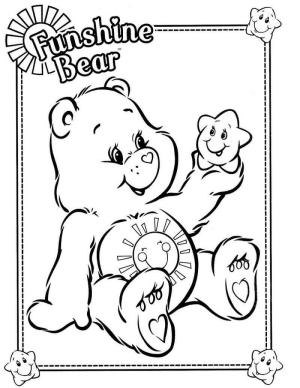 Care Bear boyama sayfası,  coloring page, Funshine Ayı, 