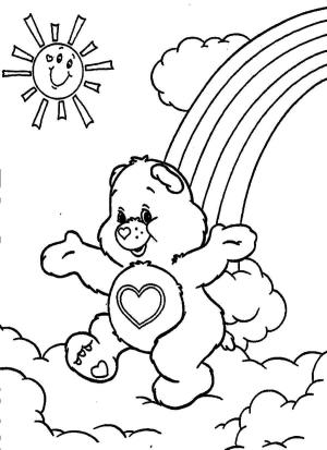 Care Bear boyama sayfası,  coloring page, Ayı Ve Gökkuşağı Bakımı, 