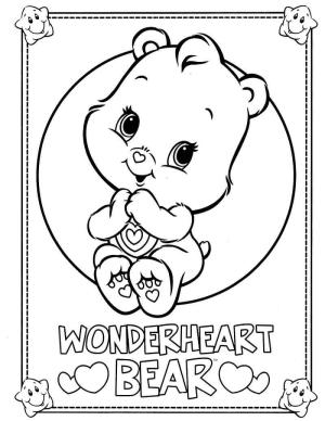 Care Bear boyama sayfası,  coloring page, Harika Kalpli Ayı, 