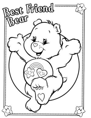 Care Bear boyama sayfası,  coloring page, En Iyi Arkadaşı Ayı, 