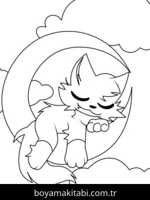 Catnap boyama sayfası – okul öncesi, evde etkinlik