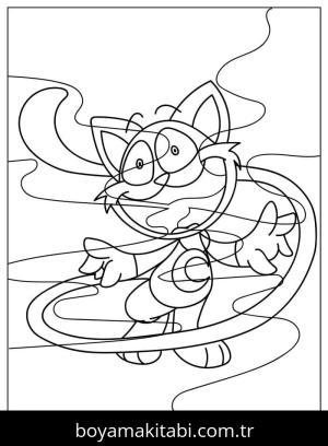 Catnap boyama sayfası – eğitici aktivite, yaratıcılık