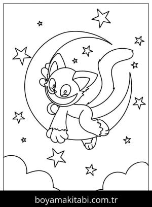 Catnap boyama sayfası – eğlenceli etkinlik, el becerilerini geliştirir