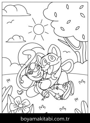 Catnap boyama sayfası – boyama çalışması, yaratıcılığı geliştirir