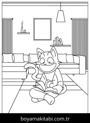 Catnap boyama sayfası – çocuklar için, çizgi film temalı