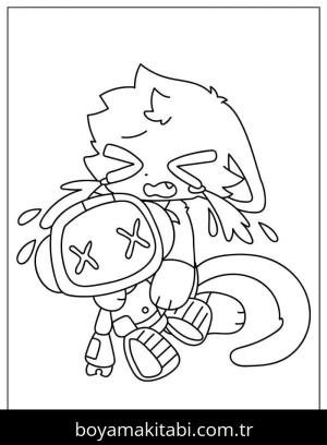 Catnap boyama sayfası – boyama etkinliği, çocuk aktivitesi
