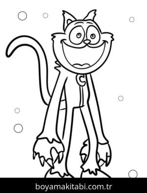 Catnap boyama sayfası – çocuklar için, çizgi film temalı