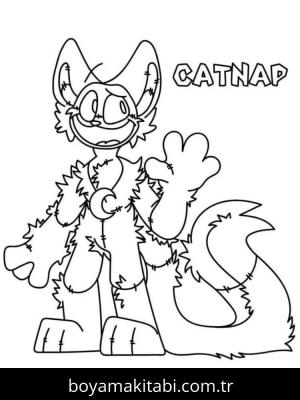 Catnap boyama sayfası – okul öncesi, evde etkinlik