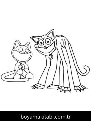Catnap boyama sayfası – eğlenceli etkinlik, el becerilerini geliştirir