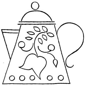 Çaydanlık boyama sayfası,  coloring page, Çaydanlığı Yazdırılacak Şekilde Çiz, 